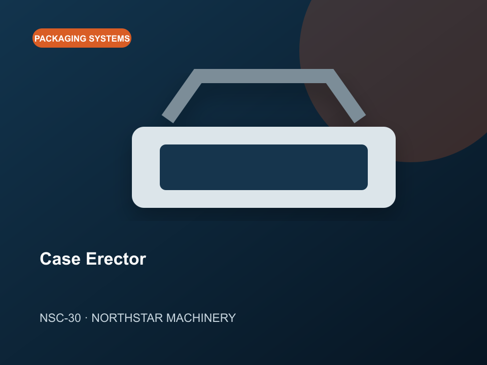 NSC-30 Case Erector industrial machinery