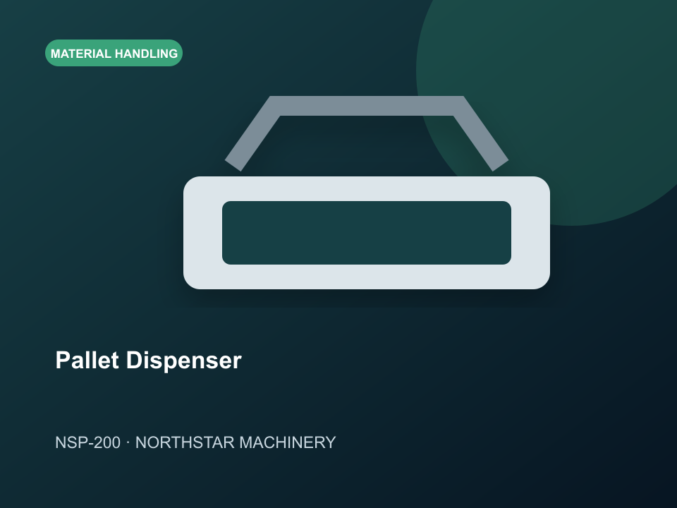 NSP-200 Pallet Dispenser industrial machinery